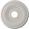 Ekena Millwork Berkshire PVC Medallion (Canopies up to 7"), 16"OD x 3 1/2"ID x 1"P, UltraCover Satin Blossom White CMP16BEGBW - alternate 1